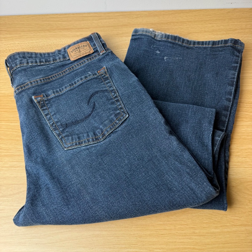 Signature by Levi Strauss Bootcut Jeans Women 14M Stretch Western Cowgirl Rugged